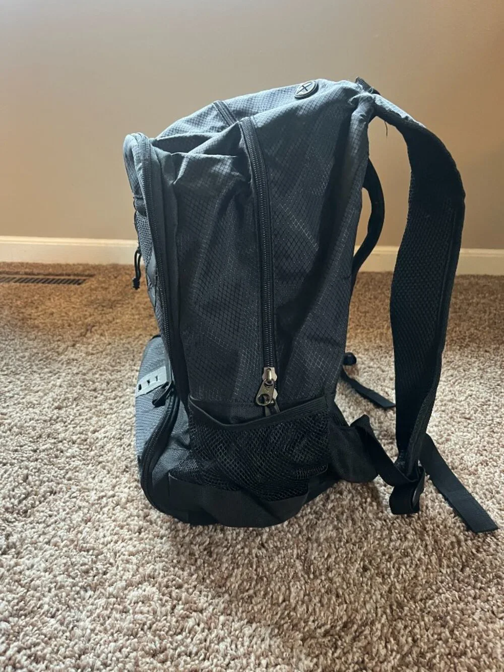 Black sports backpack